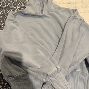 Aerie Soft Gray/Blue Knit Hoodie